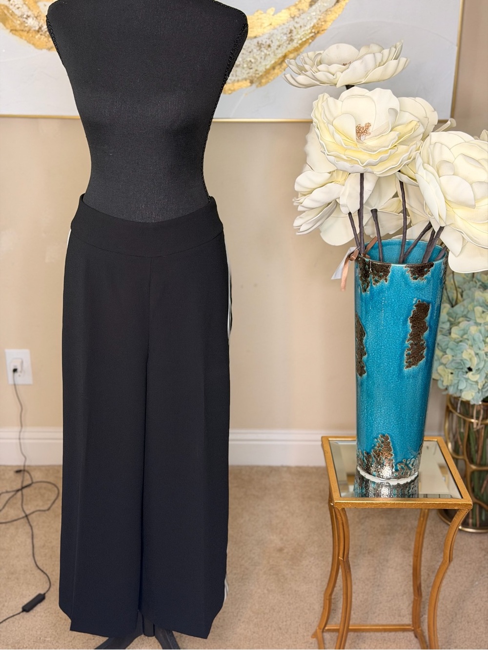 Express Black Wide-Leg Trousers